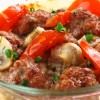 Recipe Beef and mushroom patties flavoured with wine