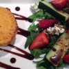 Mini turkey pie with a strawberry salad with chocolate balsamic dressing by Nadette Mifsud