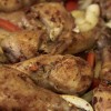 Roasted chicken thighs