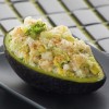 Avocado filled with crabmeat