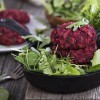 Beetroot and ricotta burgers