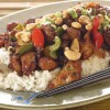 Chicken with sweet peppers and cashews