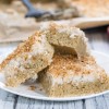 Marmalade cake with coconut topping