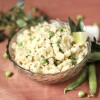 Couscous with peas, almonds and mint