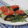 Aubergine slices stuffed with cheese