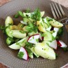 Potato radish and beetroot salad