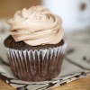 Coffee cupcake with chocolate cream