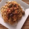 Octopus pasta with olives (Photograph by Pauline Spiteri Bugeja)