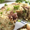 Rabbit liver risotto